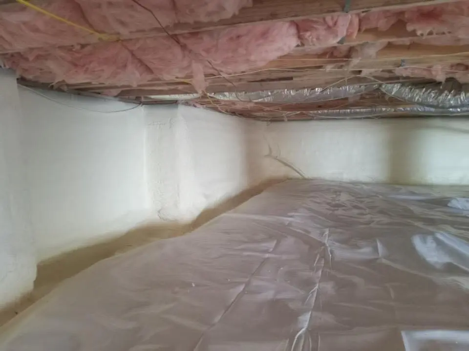 Crawl space encapsulation with closed-cell spray foam for Spray Foam Roofing Repair in Batavia